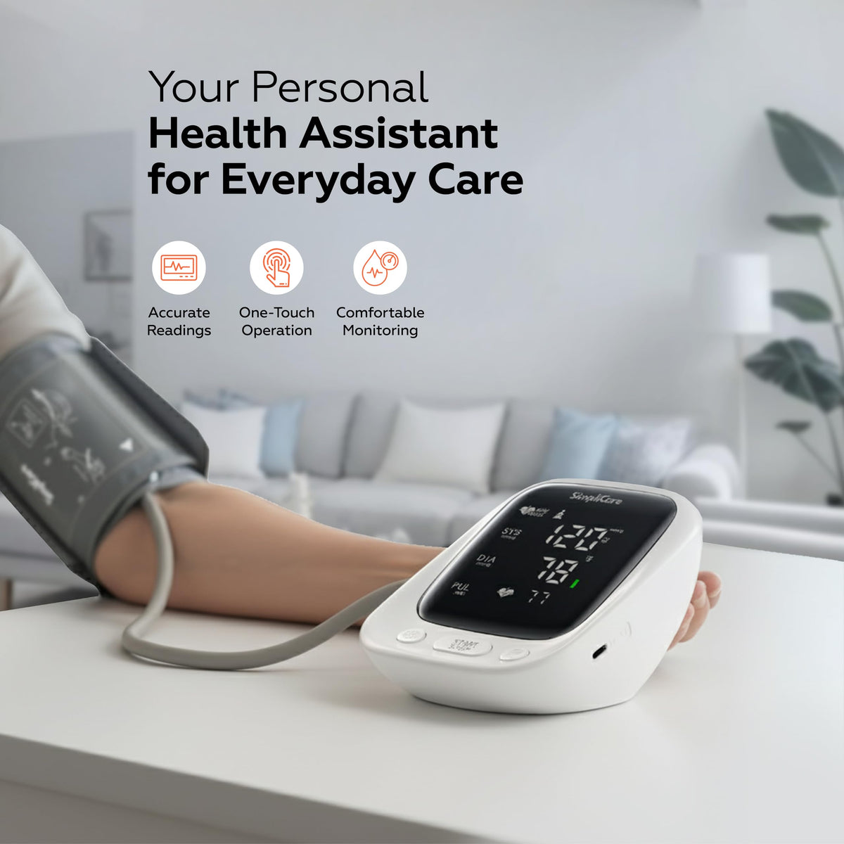 Blood Pressure Monitor with XL Blood Pressure Cuff T187