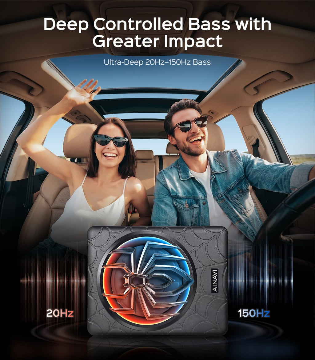 1200W 10" Powered Underseat Subwoofer with Amp P6247