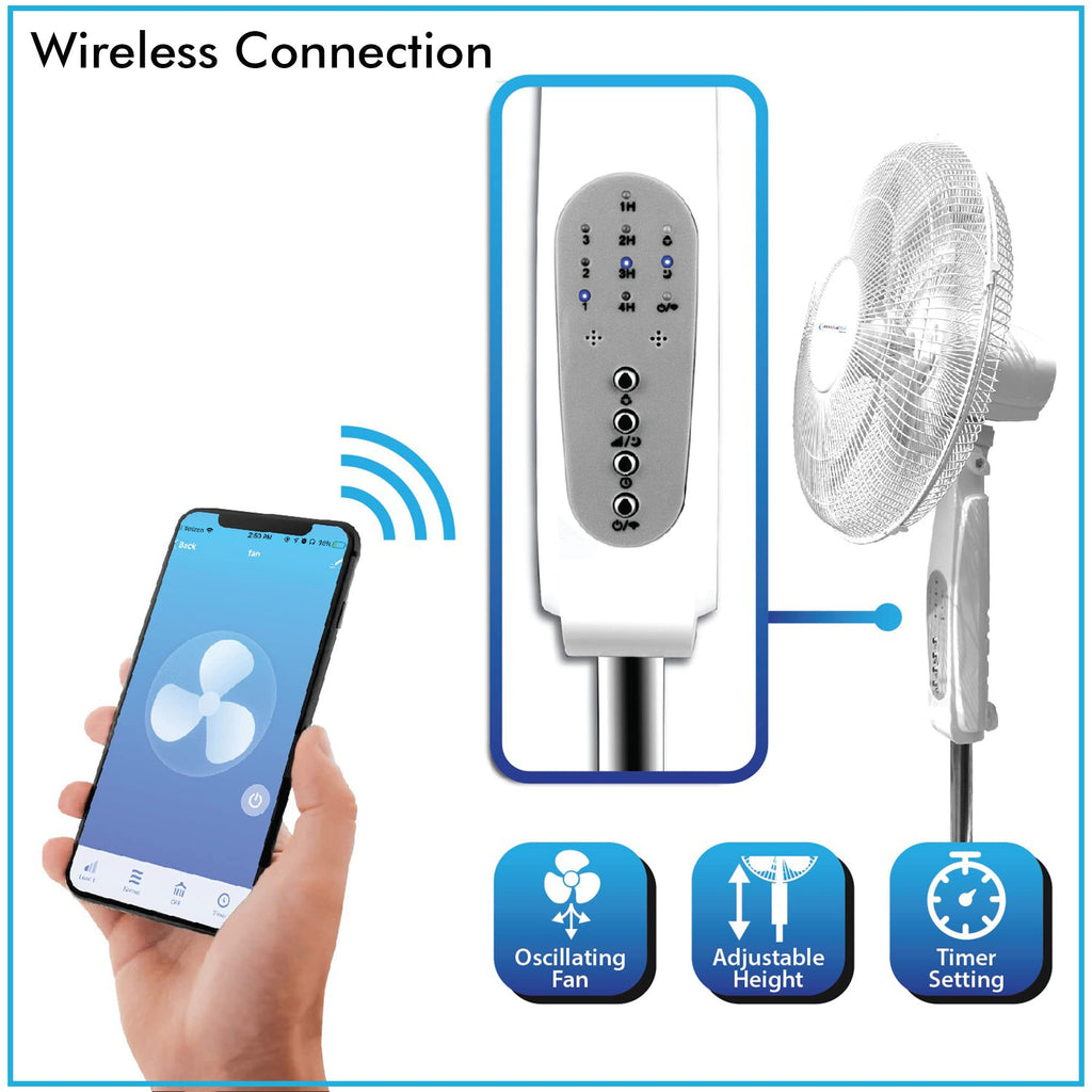 16” WIFI Enabled Oscillating Pedestal Fan L25290