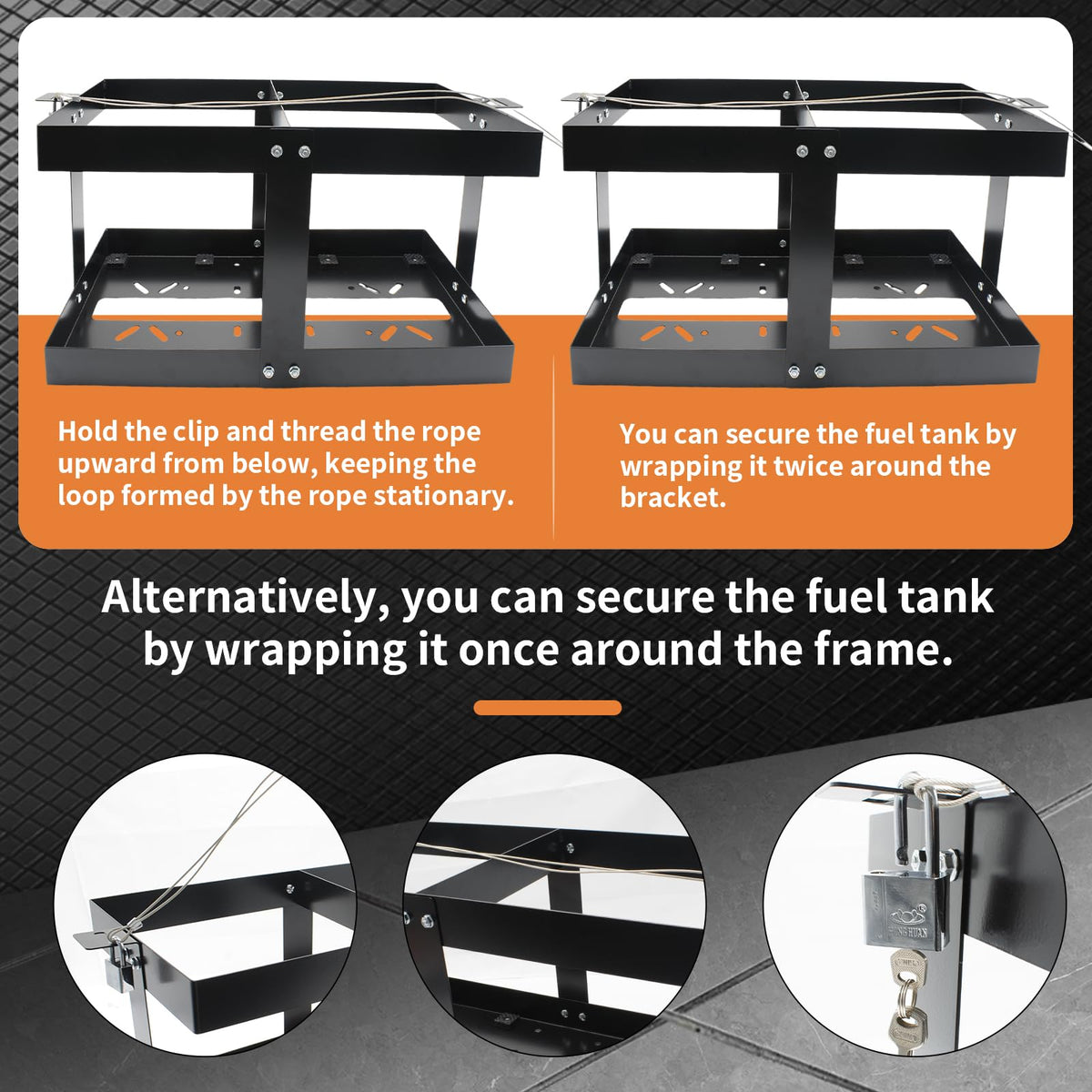 5 Gallon Fuel Jug Holder with Lock Y6499