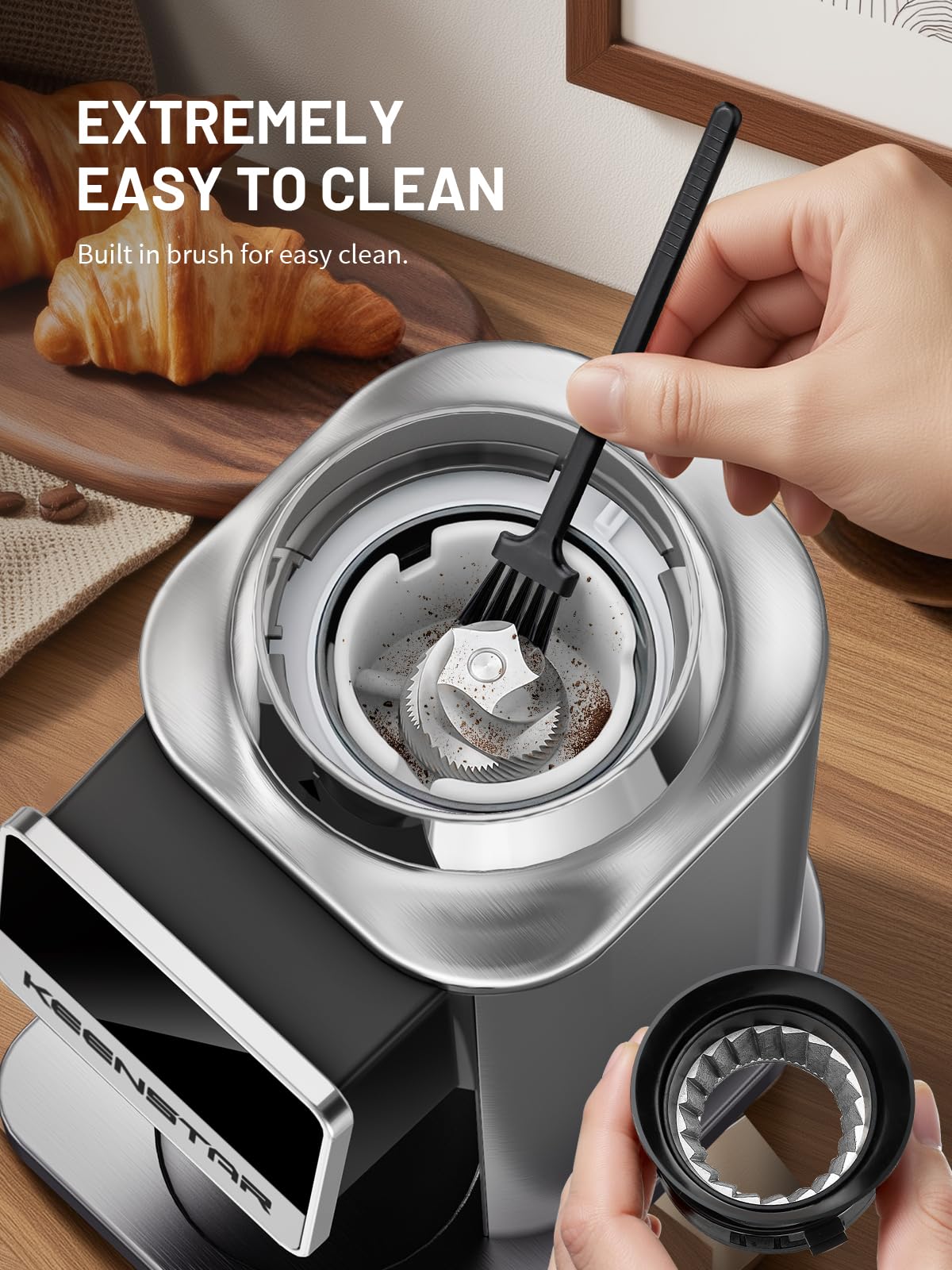 Conical Burr Coffee Grinder with Touch Screen 34 Grind B184865