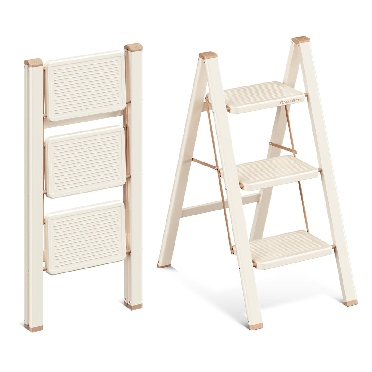 3 Step Folding Ladder with Anti Slip Pedal V30942
