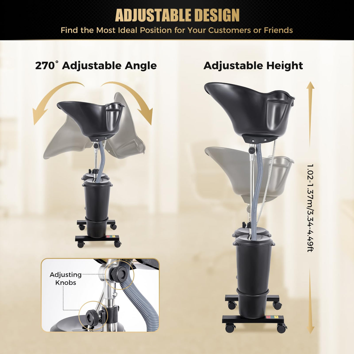 Portable Shampoo Basin with 2 Buckets V943