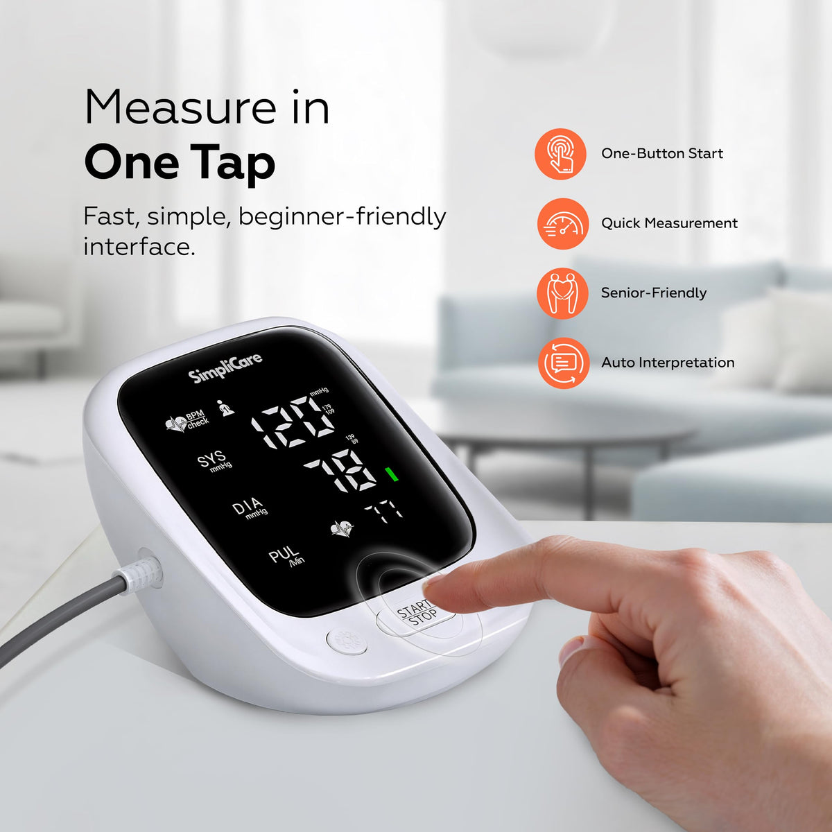 Blood Pressure Monitor with XL Blood Pressure Cuff T187