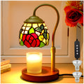 Candle Warmer Lamp with Timer Dimmer, Stained Glass, 2 Bulbs Y47350