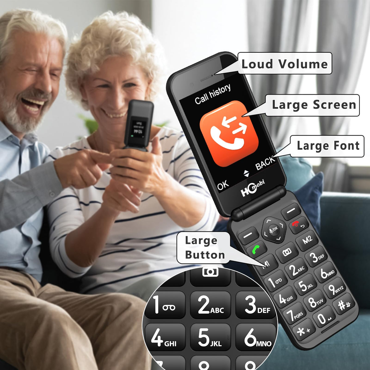4G Unlocked Flip Phone Dual Screen V68144