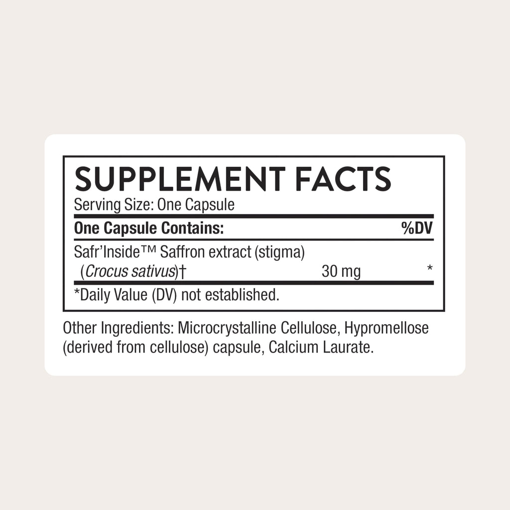 Saffron Extract Supplement, 30 Capsules L56467