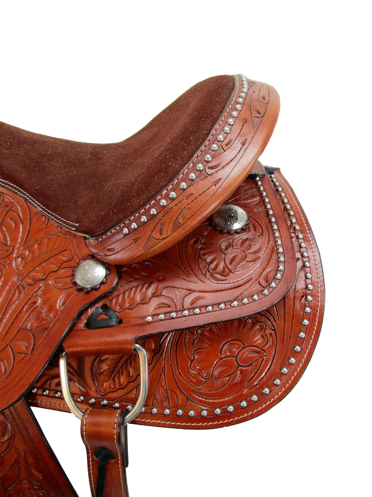 Tooled Leather Western Horse Saddle 15 16 17 18 S402812