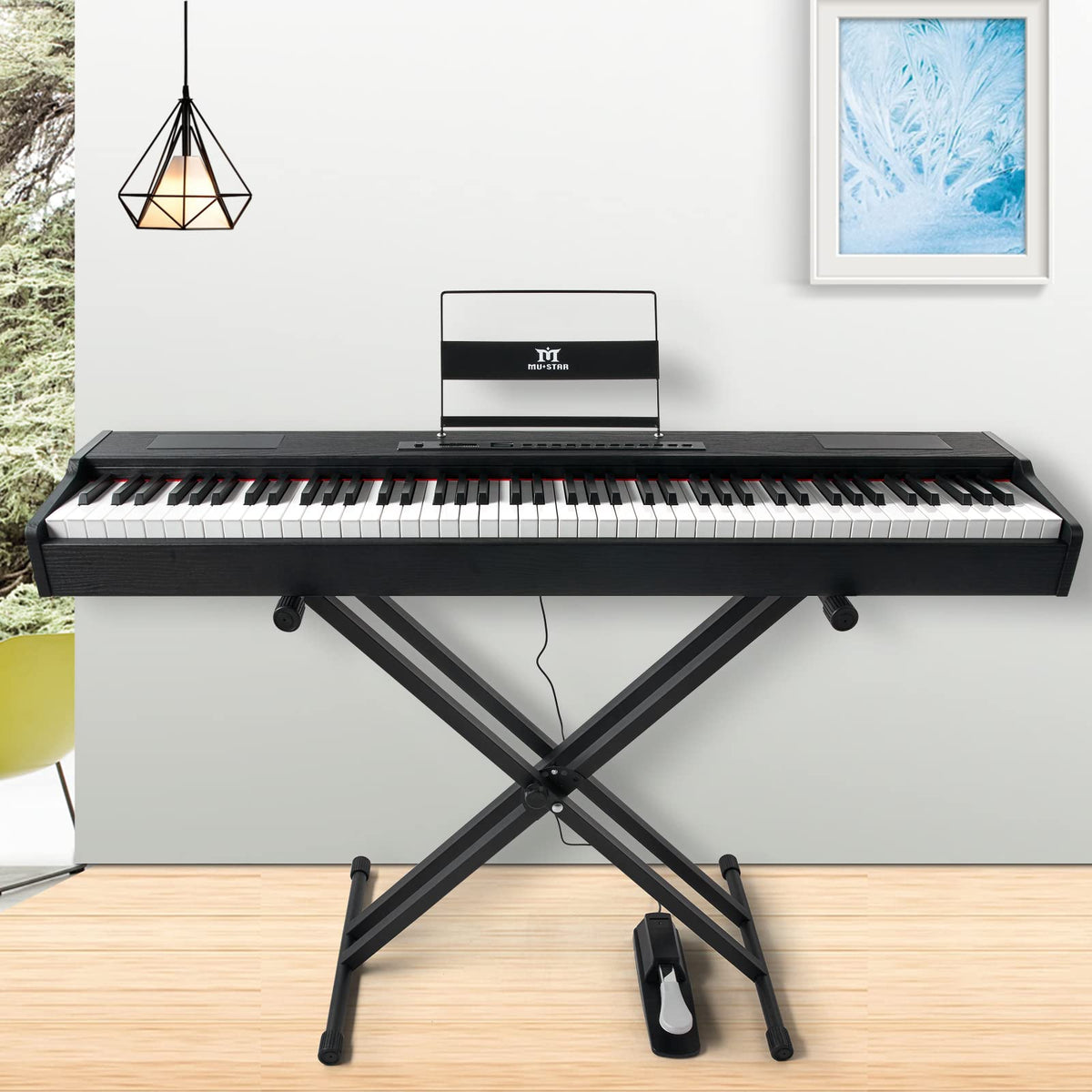88 Key Fully Weighted Hammer Action Digital Piano with Stand B43696