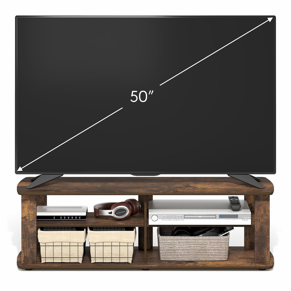 3-Tier TV Stand with Open Shelves up to 50 Inch E9199