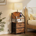 45" Tall Nightstand with Charging Station & Light M502