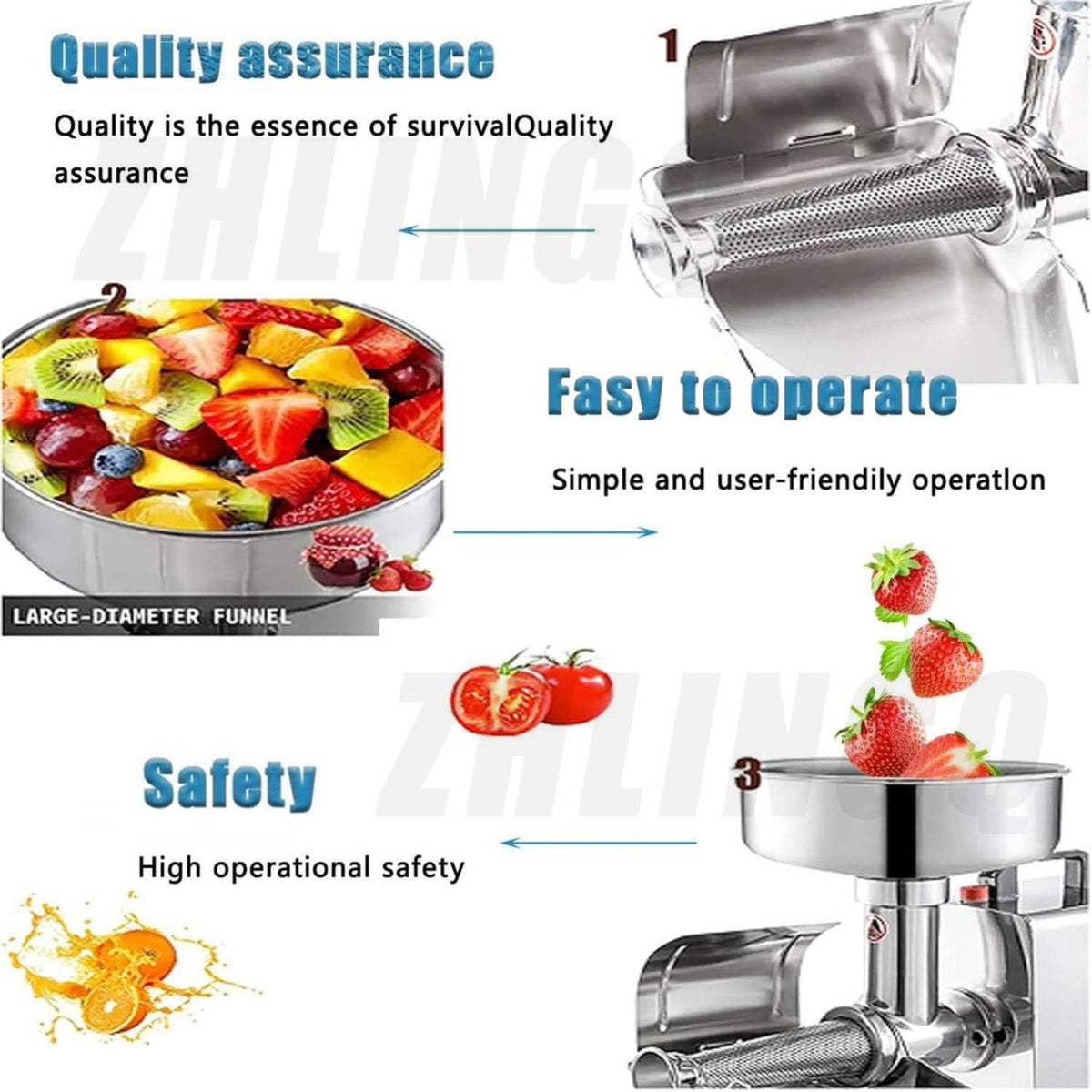 450W Electric Sauce Maker with Funnel & Trough C9904