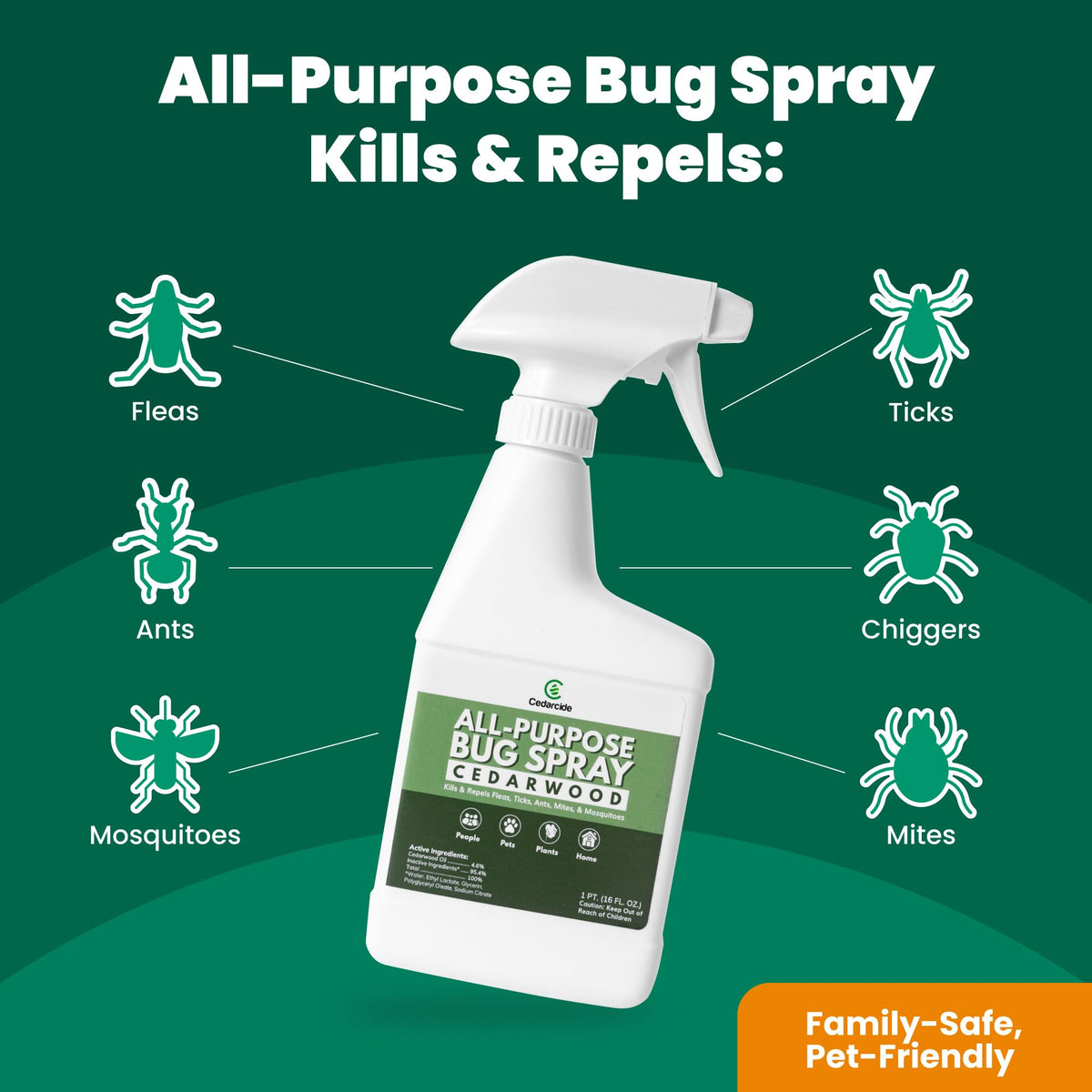 Natural Essential Oils Bug Spray Lemongrass Quart U67022