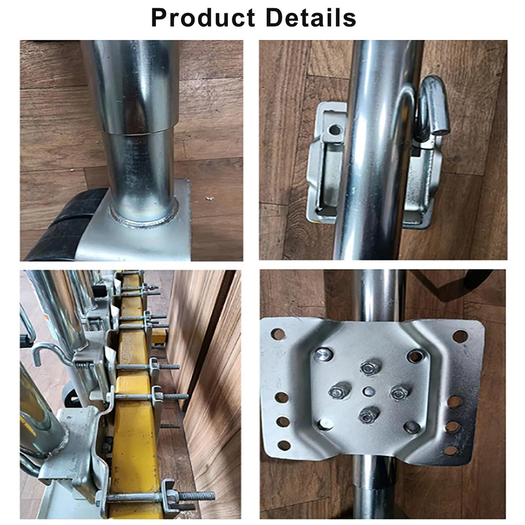 Heavy Duty Boat Trailer Jack with Dual Wheels, 2000lb Capacity, Side-Wind Crank, Swivel Design, Frosted Black Finish R270