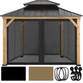 10' x 10' Gazebo Canopy Mosquito Netting Sidewalls D9707