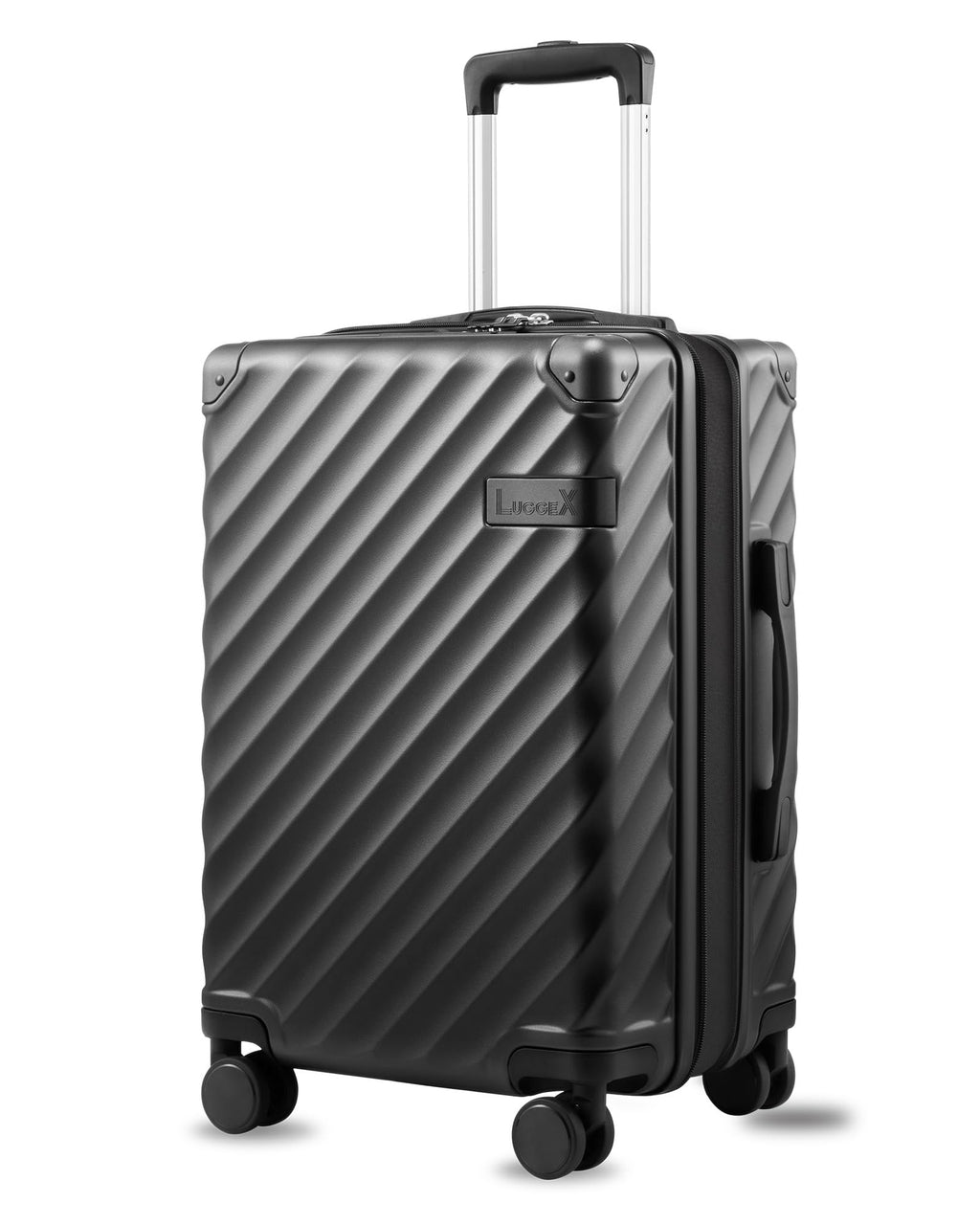 20 Inch Carry On Luggage 22x14x9 Charcoal Metallic Z15260