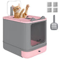 Pink Enclosed Cat Litter Box R754144
