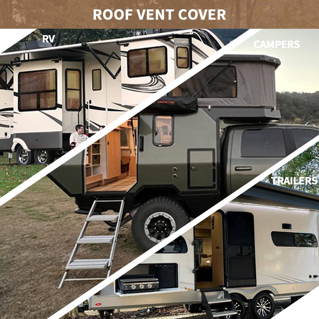 4 Pack 14 x 14 White RV Roof Vent Cover T405