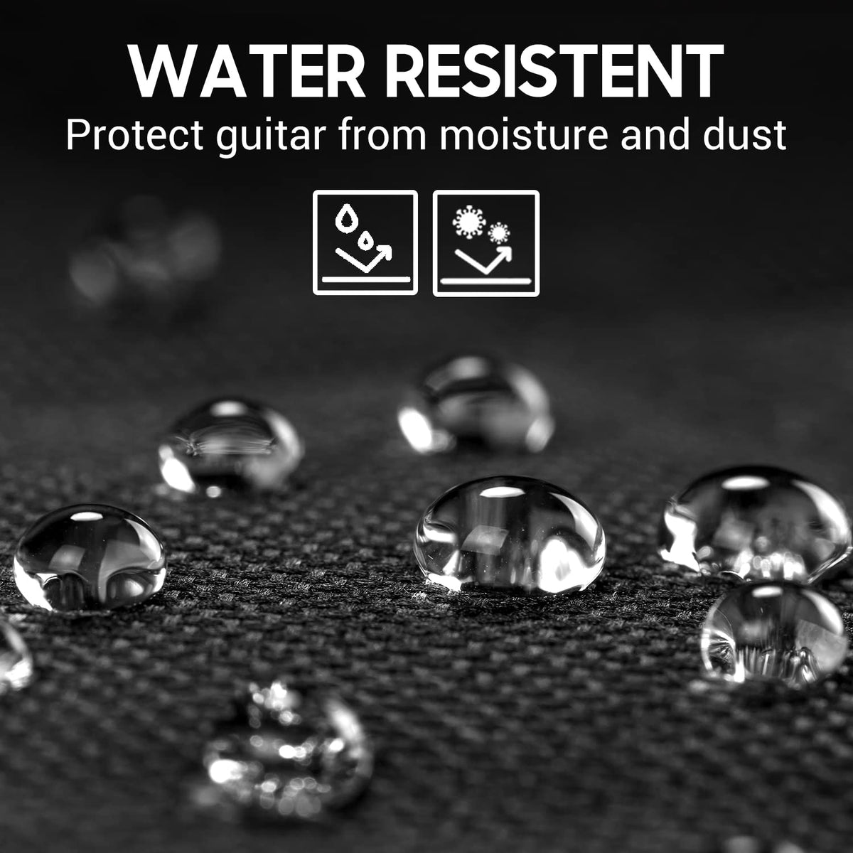 41 In 0.35 In Thick Padding Soft Guitar Bag Black G8413