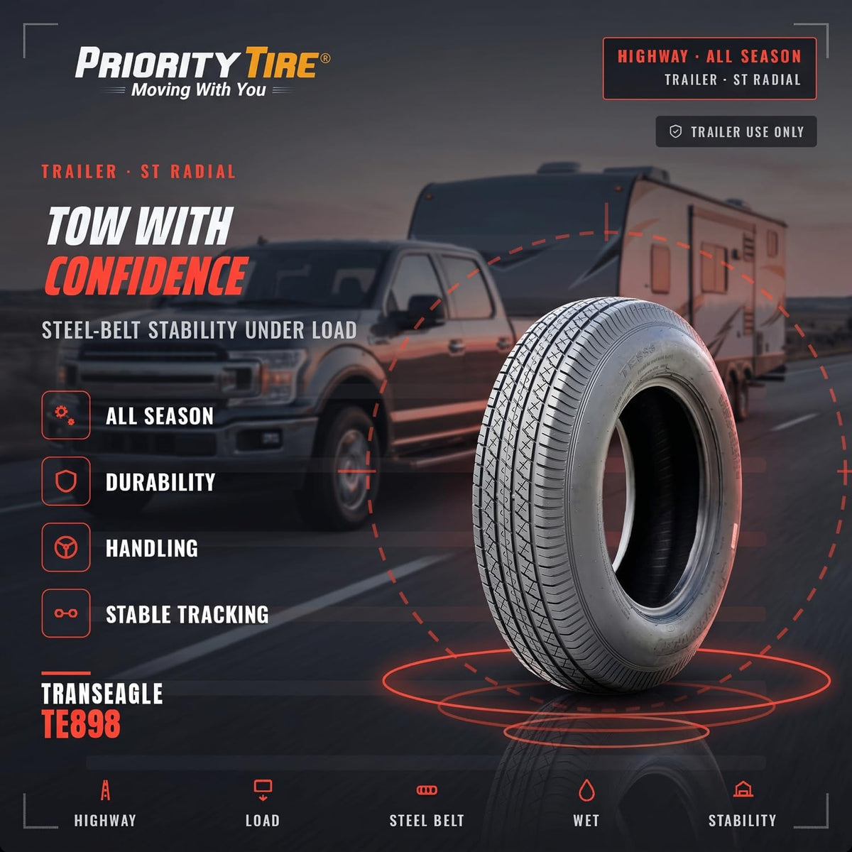 ST205/75D15 All Season Diagonal Tire J614590