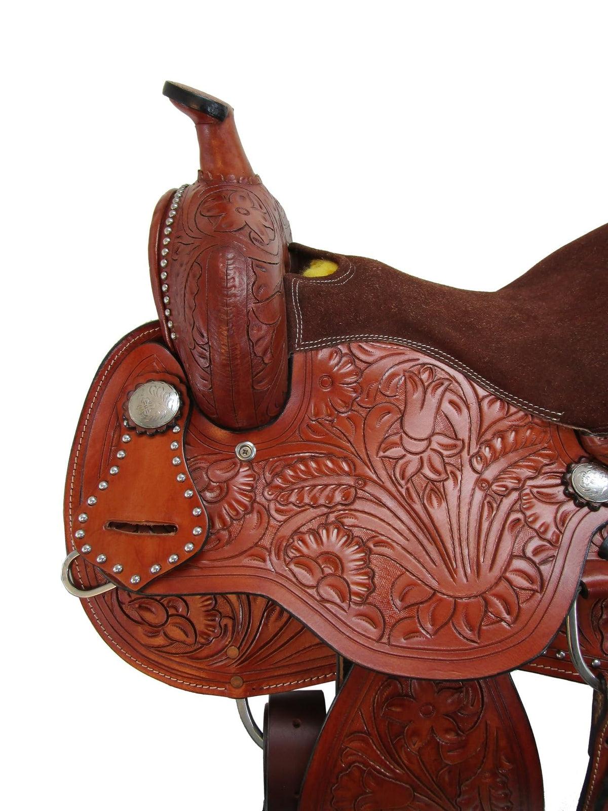 Tooled Leather Western Horse Saddle 15 16 17 18 S402812