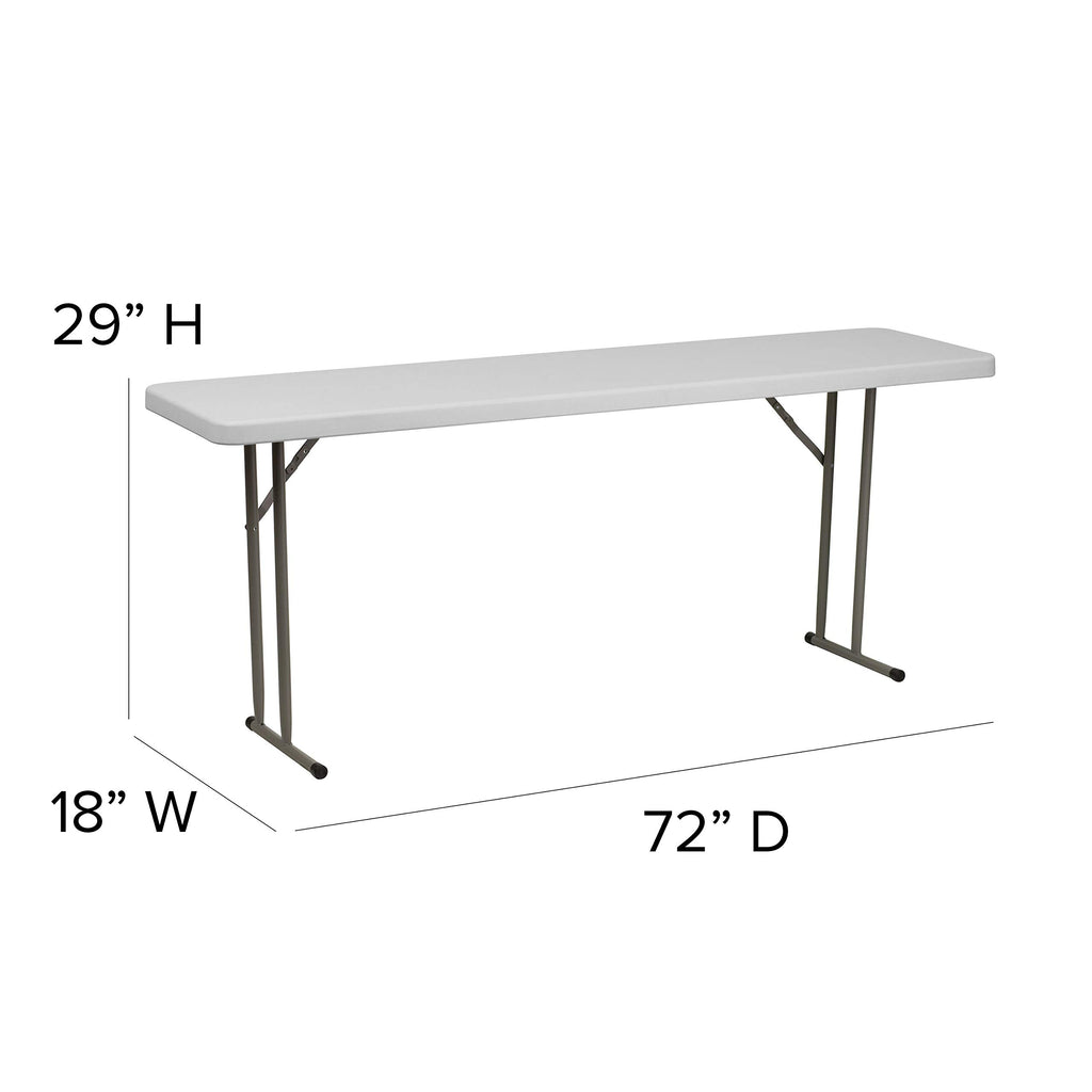 White Plastic Folding Table B1642