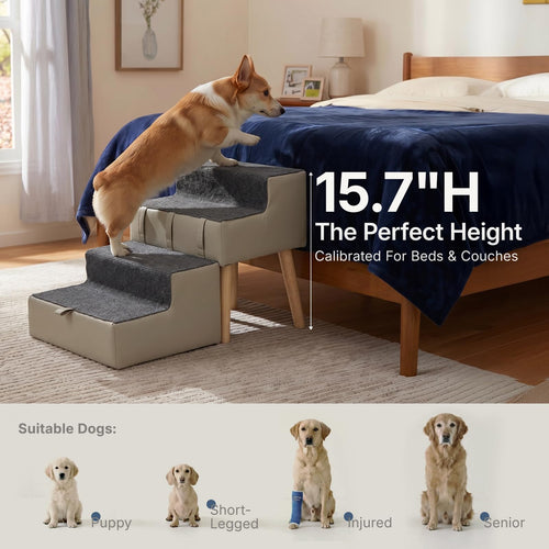 2-in-1 Foldable Dog Stairs & Ottoman K5494