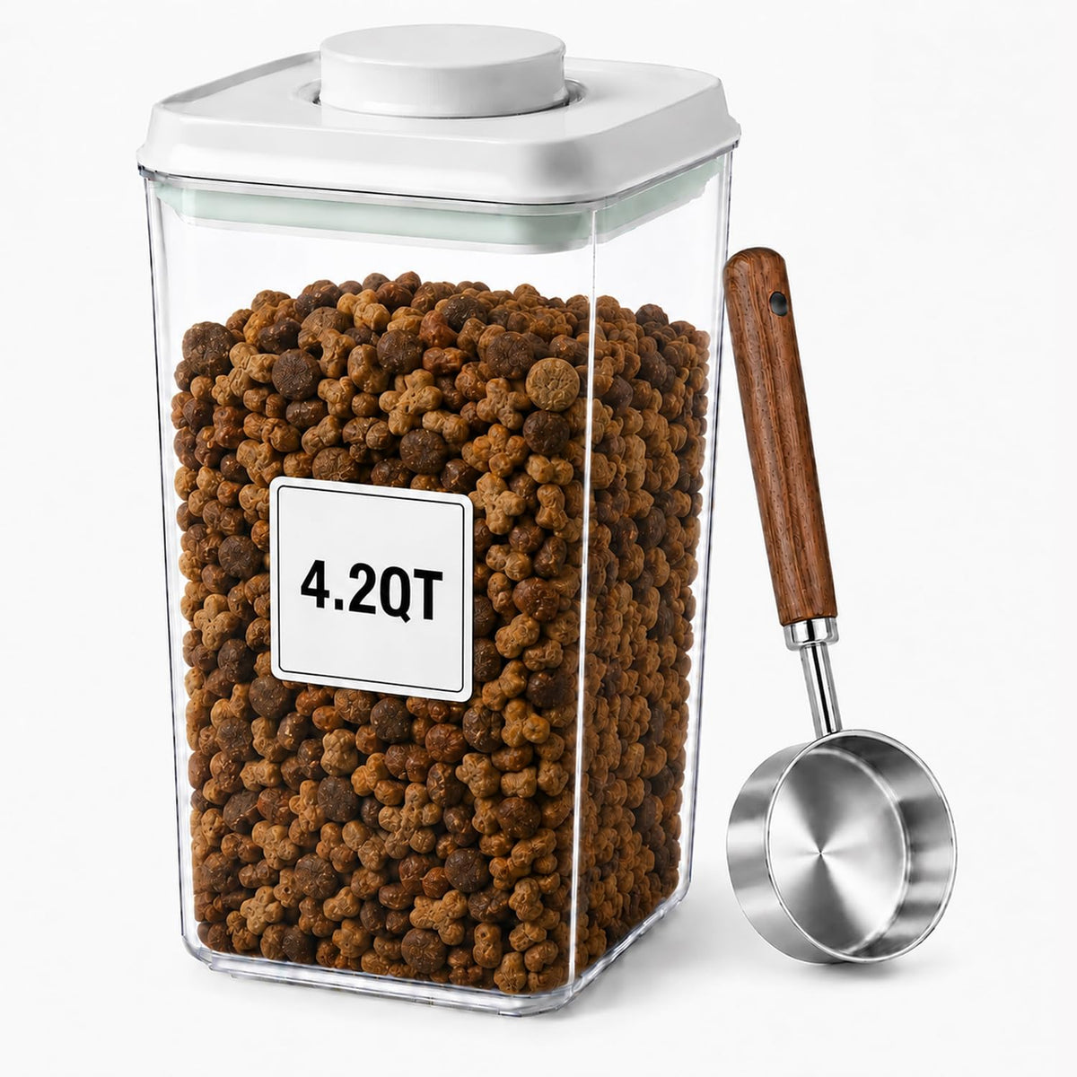 Airtight Pet Food Storage Container 4.2Qt with Lid and Scoop T211439