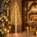 6FT Lighted Birch Tree, 312 LEDs, Warm White Z57289