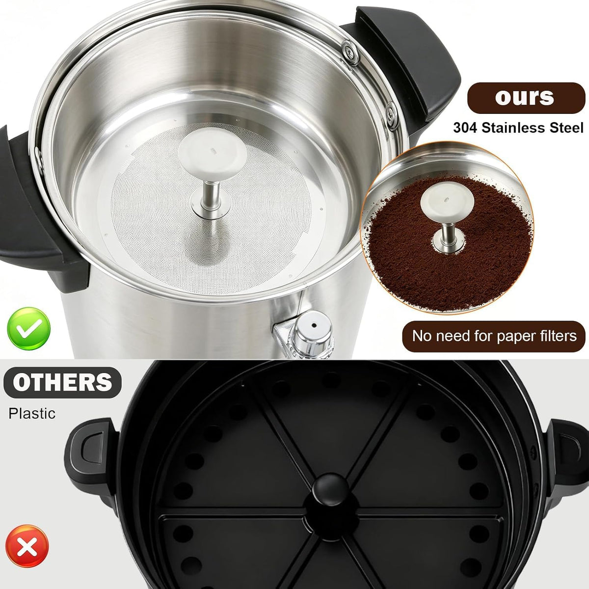 70 Cup Stainless Steel Coffee Urn N526