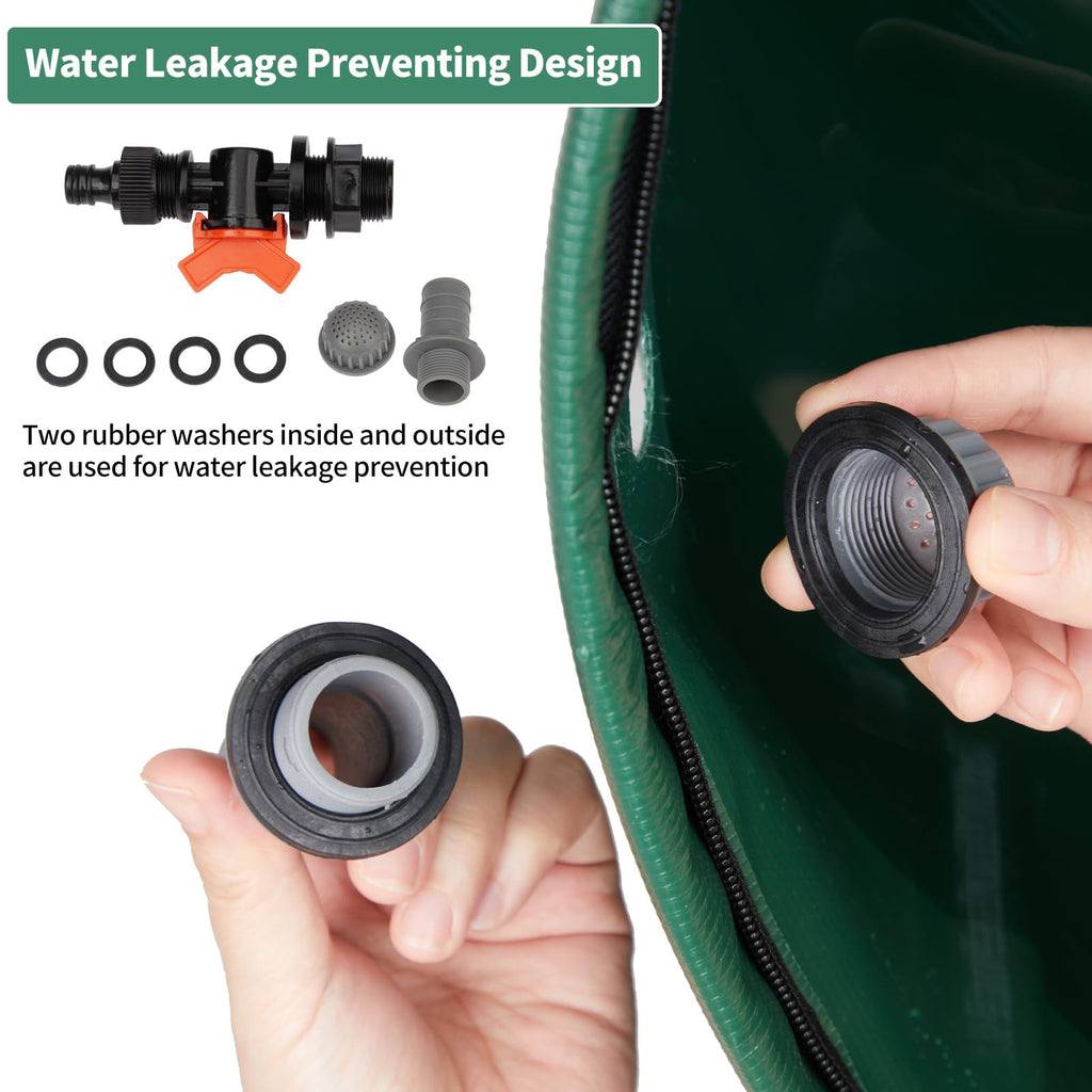 50 Gallon Portable Folding Rain Barrel with Spigots F927257