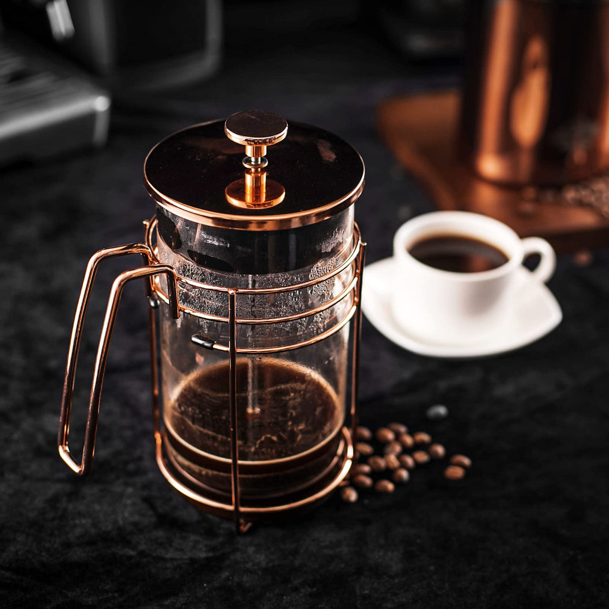 Small Stainless Steel French Coffee Press 34 Ounce D835