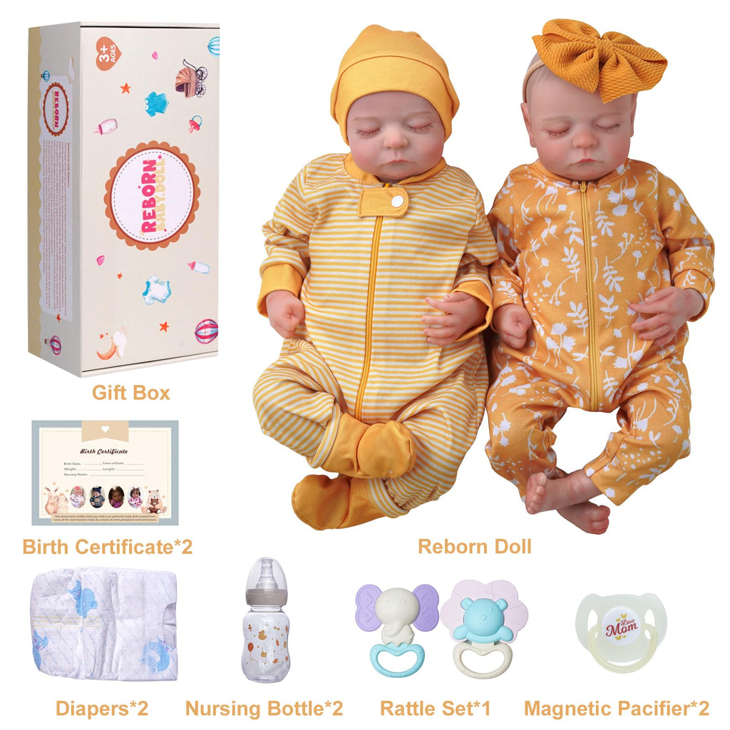 20 Inch Reborn Baby Dolls Twins I5930