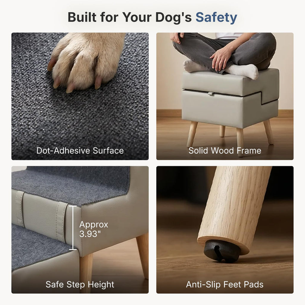 2-in-1 Foldable Dog Stairs & Ottoman K5494