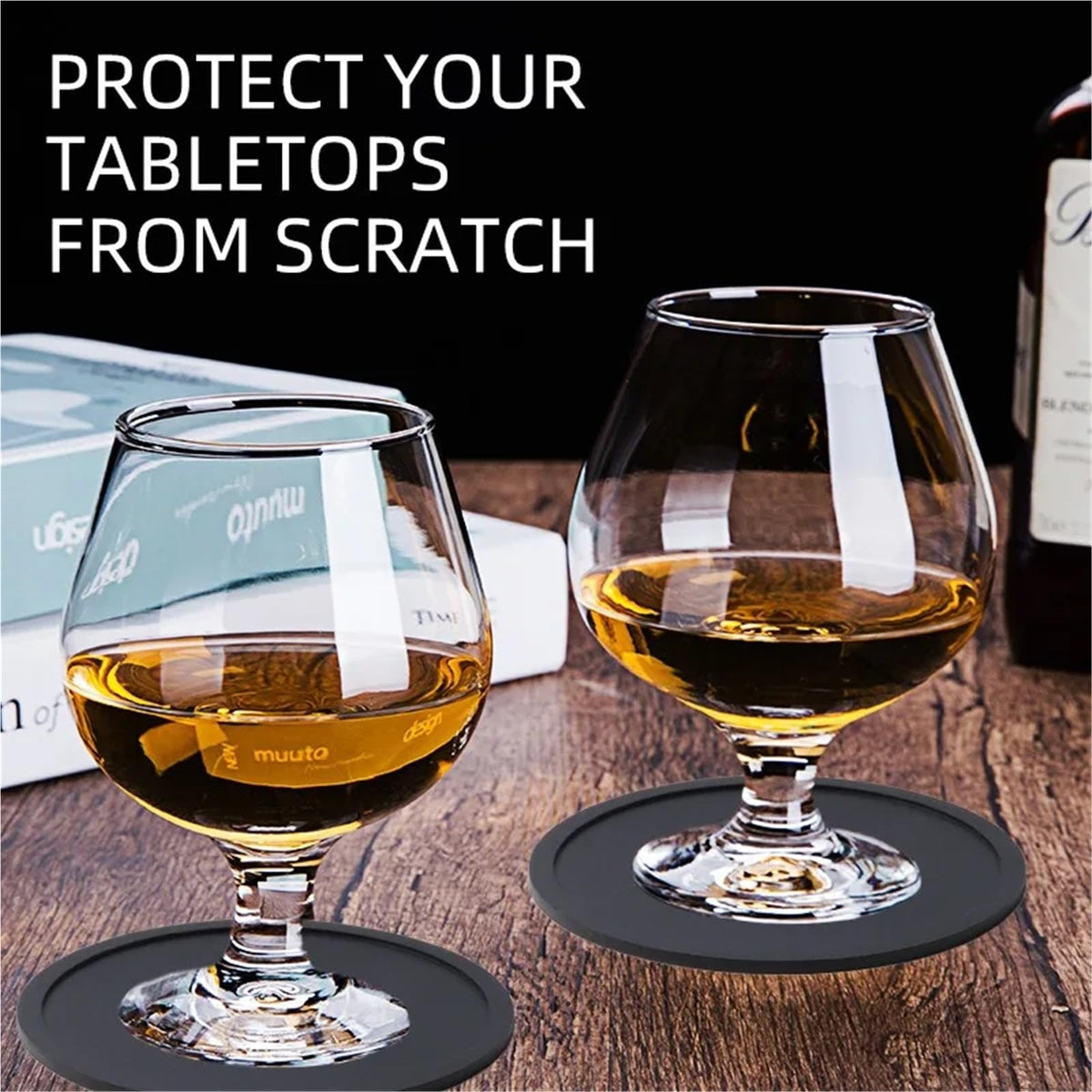 Black Silicone Coasters Set of 32 X689418