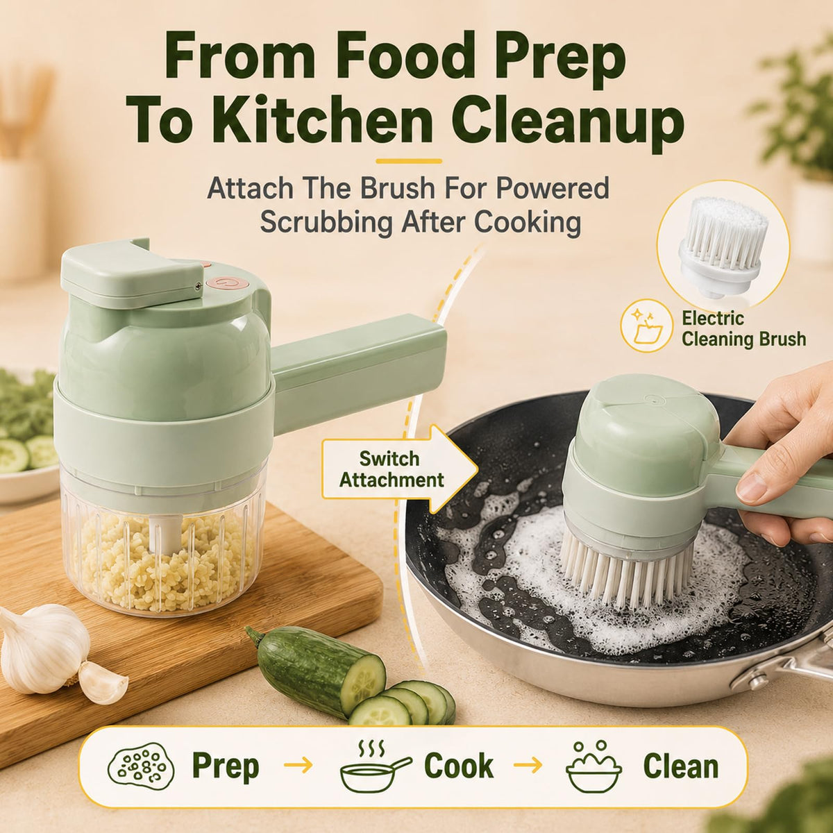 4 in 1 Handheld Electric Food Chopper C4534