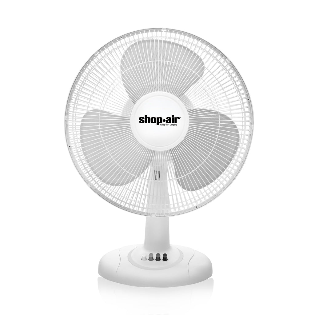 16" Oscillating Table Fan, 3 Speeds, White M19060