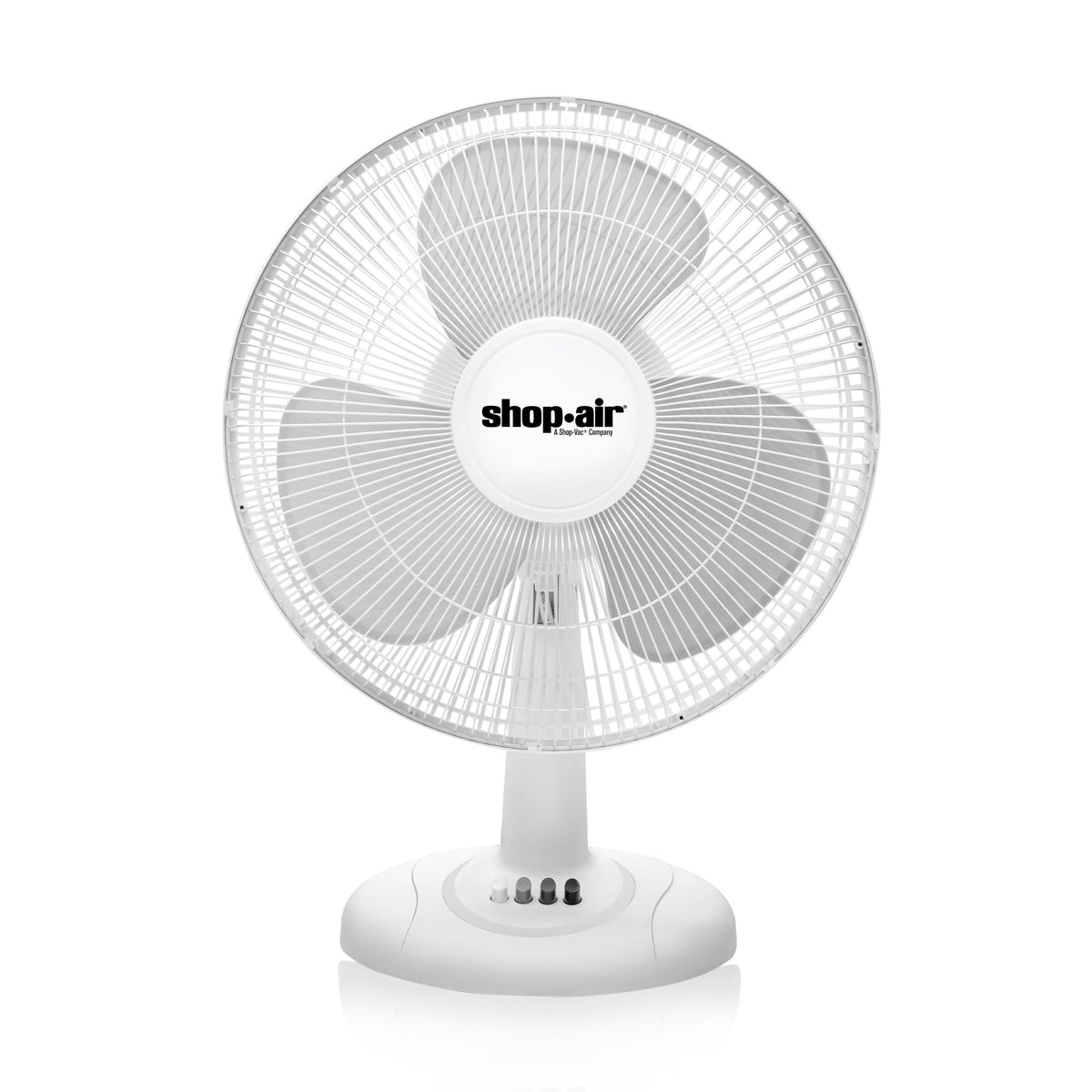 16" Oscillating Table Fan, 3 Speeds, White M19060