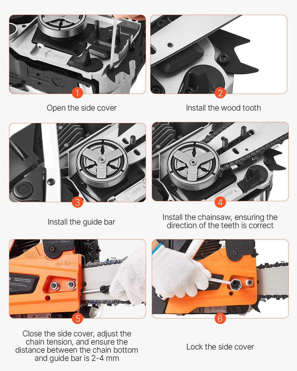 20 Inch 62CC Gas Powered Chainsaw W3908