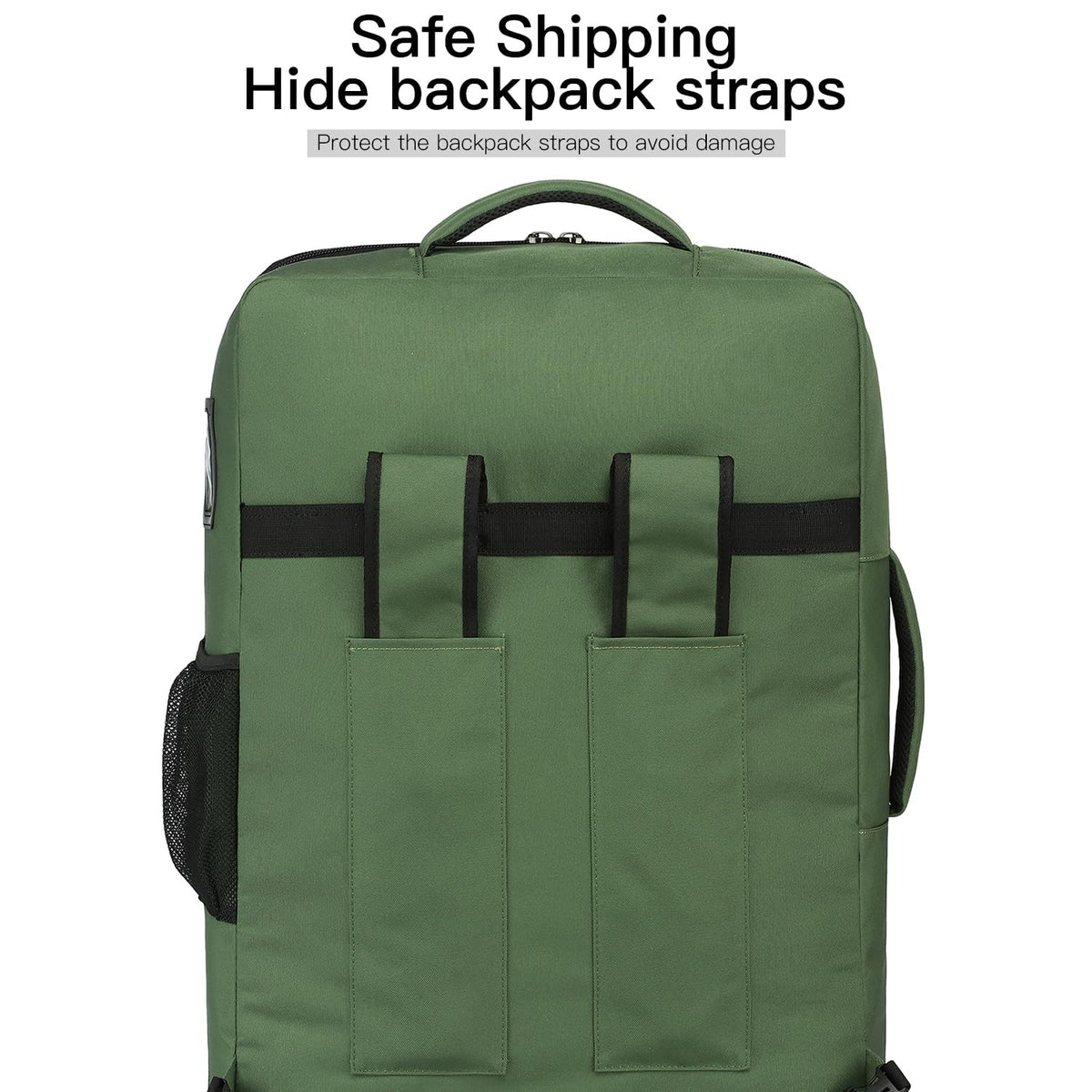 Green Car Seat Travel Bag with Spinner Wheels D6038