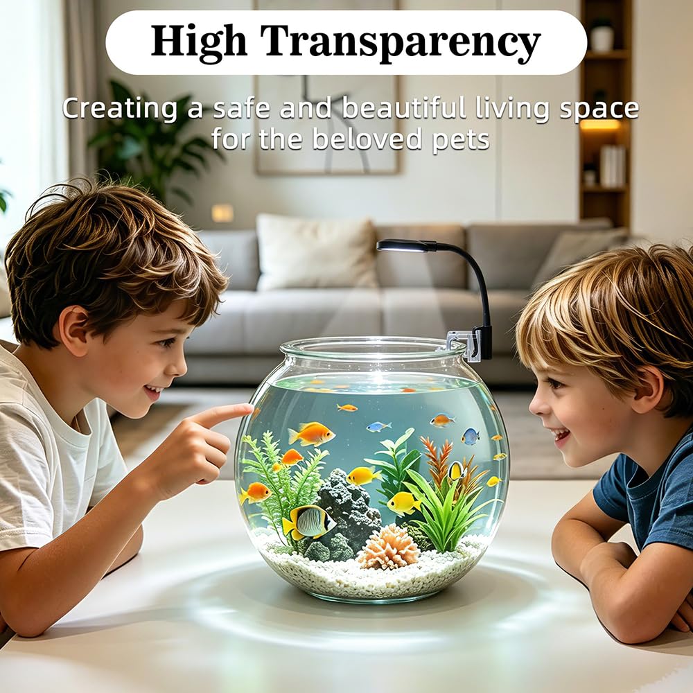 1 Gallon Plastic Aquarium Starter Kit with USB Filtration and Lighting Y9575