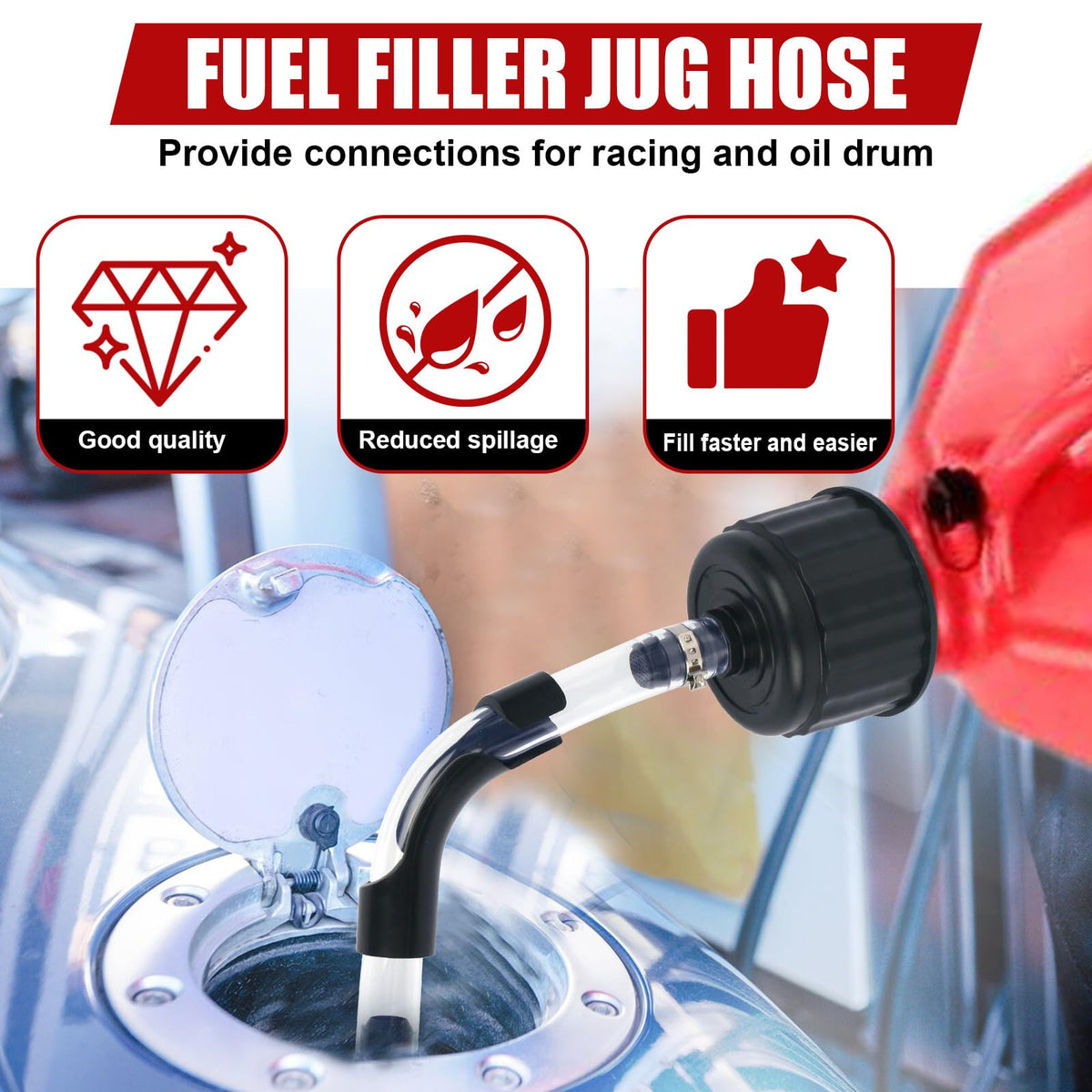 5 Gallon Fuel Jug Hose and Cap Kit X95373