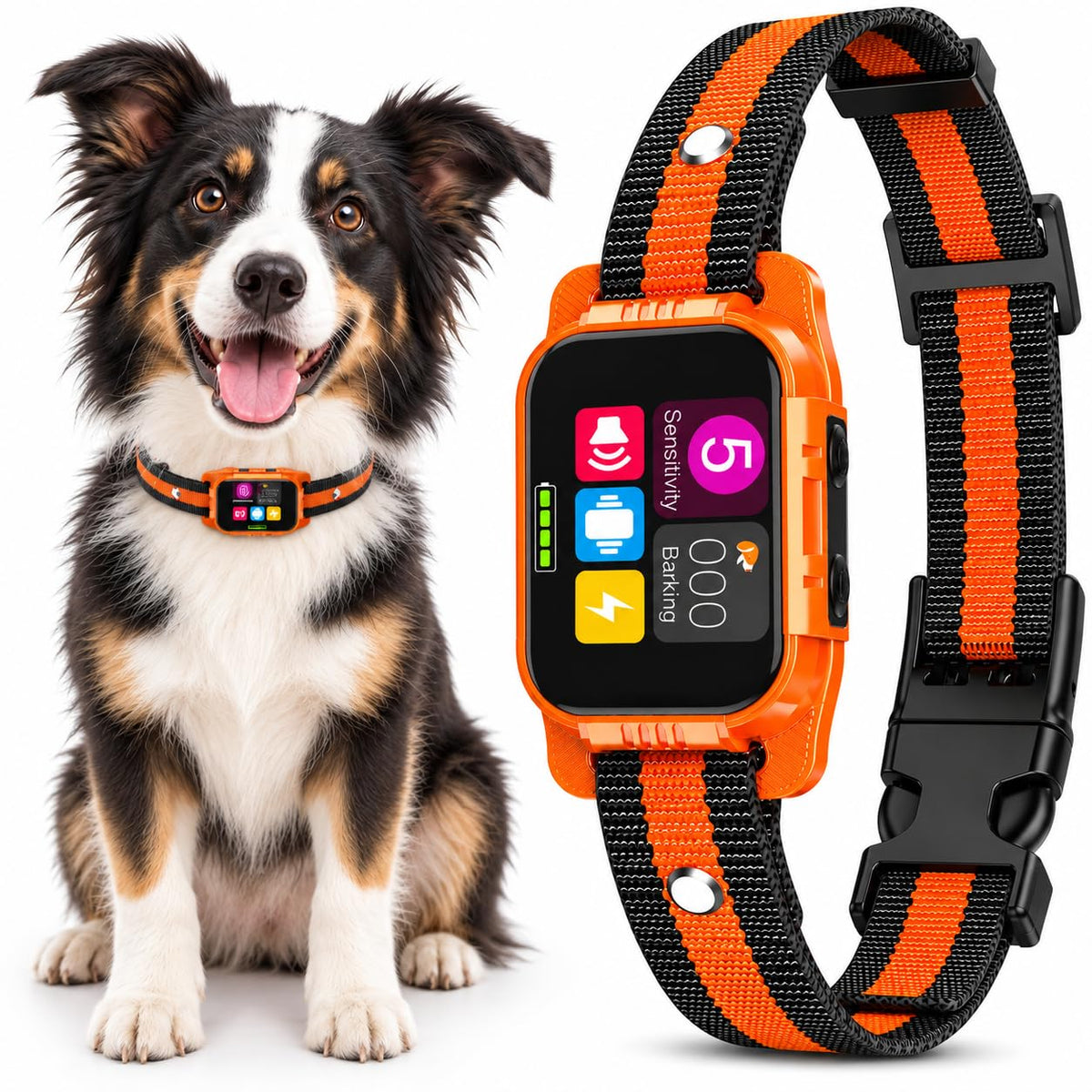 Orange IP67 Waterproof Dog Bark Collar Q882250