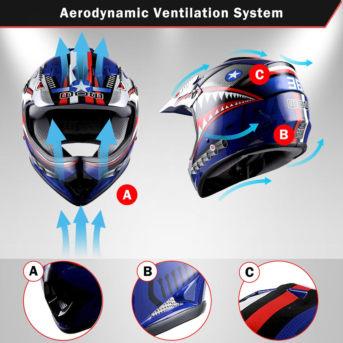 Kids Motocross Helmet F174