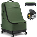 Green Car Seat Travel Bag with Spinner Wheels D6038