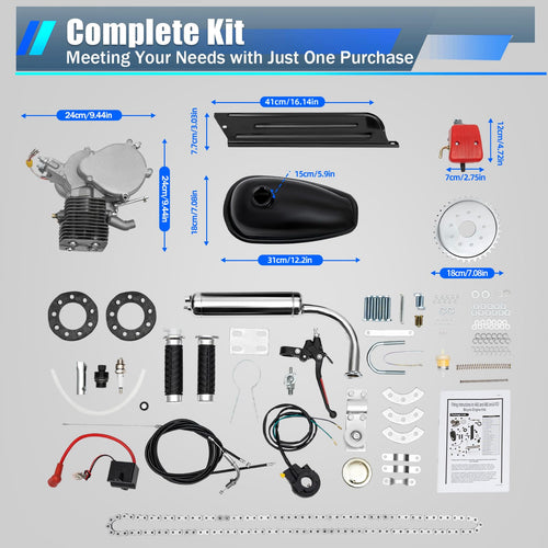 2 Stroke 100cc Bicycle Engine Kit with Air-Cooling K1868