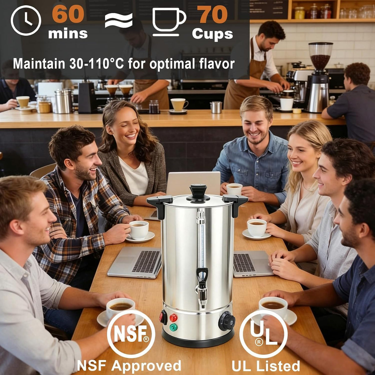 70 Cup Stainless Steel Coffee Urn N526
