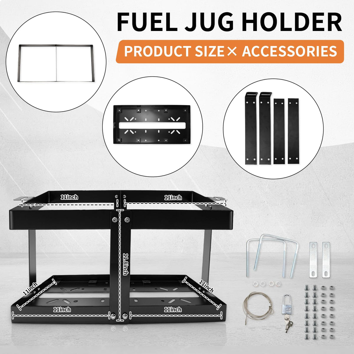 5 Gallon Fuel Jug Holder with Lock Y6499