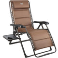 Brown Zero Gravity Folding Recliner Chair with Cup Holder X870623