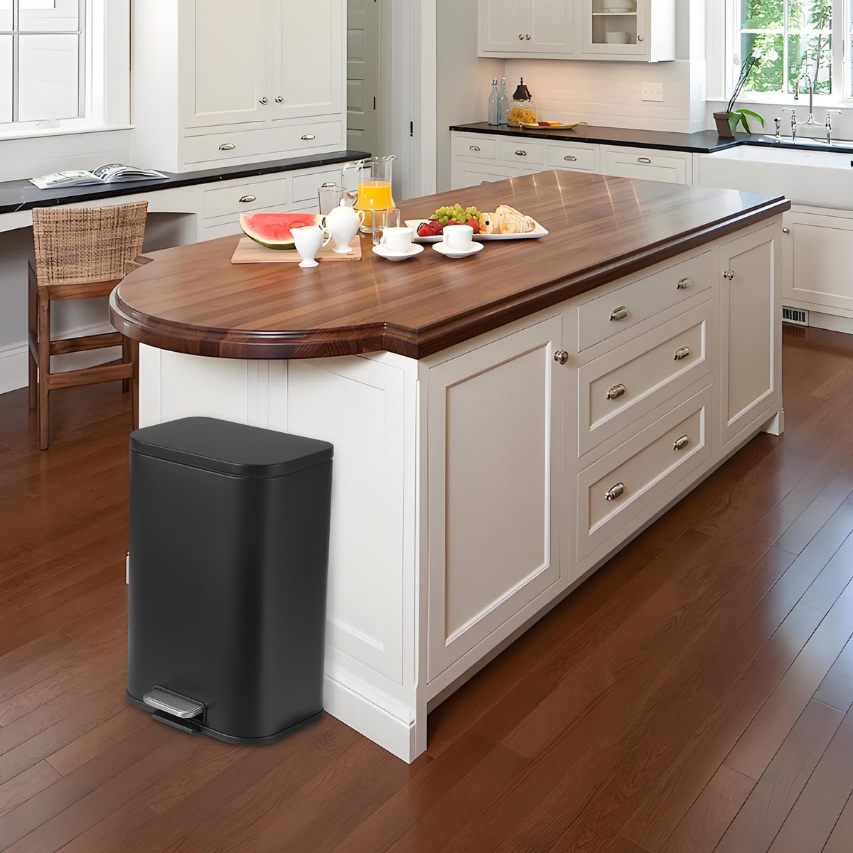 12L Stainless Steel Slim Trash Can W413